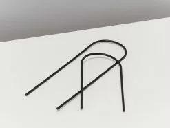 Double-Arch Plant Support Stake 12 Double-Arch Plant Support Stake -Plants in a Box Sales Shop DoubleArchSteakBlack detail