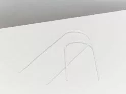 Double-Arch Plant Support Stake 13 Double-Arch Plant Support Stake -Plants in a Box Sales Shop DoubleArchSteakWhite detail