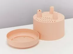 Pale Apricot Self-Watering Pots 170mm -Plants in a Box Sales Shop MedeumApricotPot detail 2