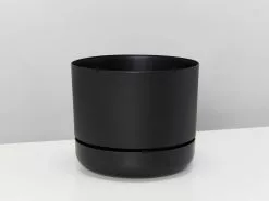 Black Self-Watering Pots 215mm - Recycled Plastic